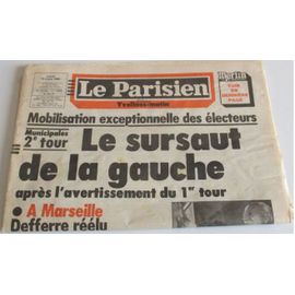 Le Parisien Libéré N°11969 Du 14/03/1983- Yvelines Matin- Mobilisation Exceptionnelle Des Électeurs- Municipales 2ème Tour- Le Sursaut De La Gauche Après L'avertissement Du 1er Tour