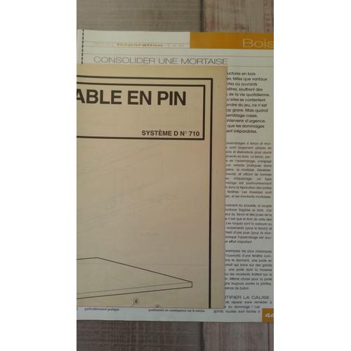 Plan Et Fiches De La Revue Système D N°710: Table En Pin