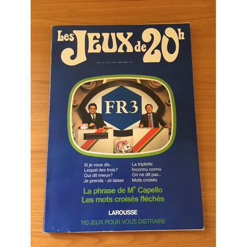 Magazine Les Jeux De 20h Émission Télévisée 1977