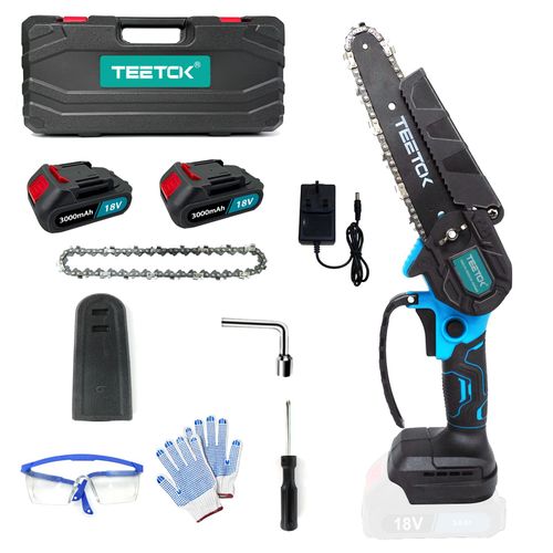 Alternative à la tronçonneuse sans balais pour Makita scie à branches sans fil,- portable à une main pour le jardinage, l'exploitation forestière et la Coupe d'arbres (batterie 2x3.0)