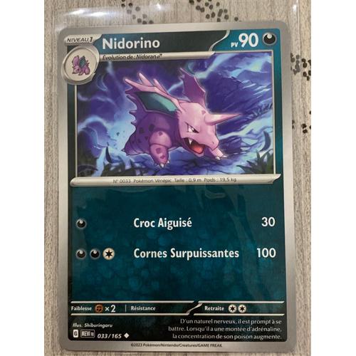 Carte Pokémon Nidorino-033/165-Ev 3,5 New 151