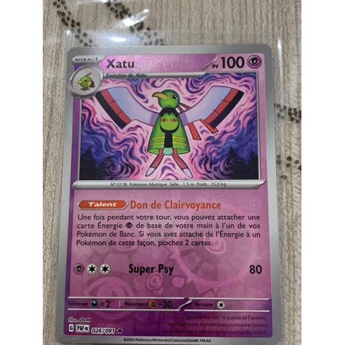 Carte Pokémon-Xatu-026/091-Reverse-Destinée De Paldea