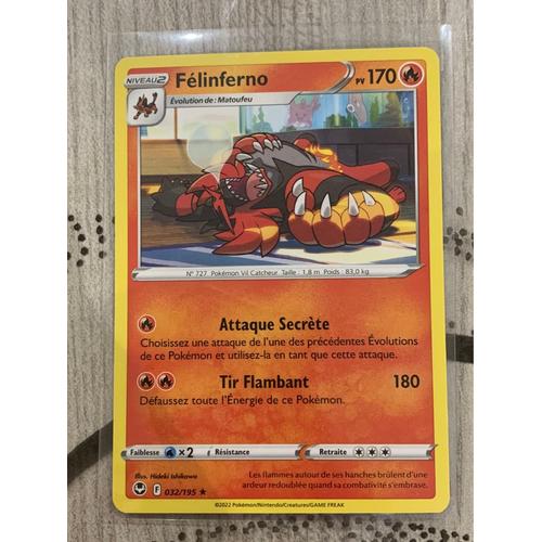 Carte Pokémon -Félinferno-032/195-Tempête Argentée