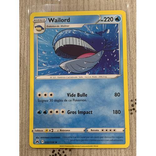 Carte Pokémon Wailord-032/159-Rare-Zenith Suprême 