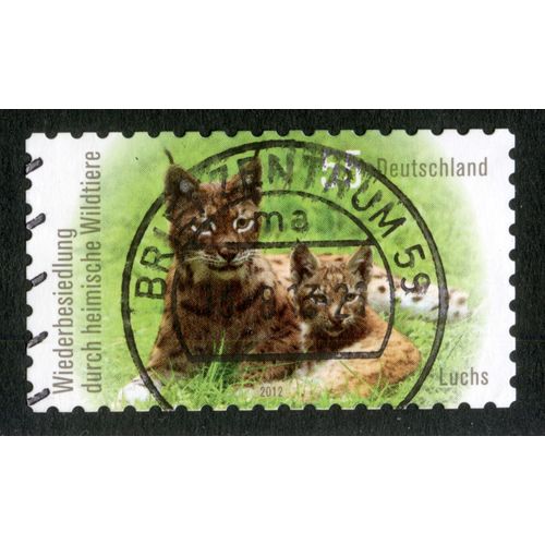 Timbre Oblitéré Deutschland, Luchs, 2012, 55