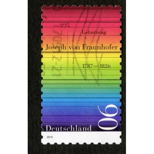 Timbre Oblitéré Deutschland, 225, Geburtstag, Joseph Von Fraunhofer 1787-1826, 2012, 90