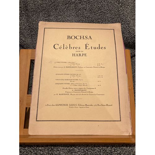 Bochsa 20 Études Suite N°1 Partition Harpe Éditions Leduc