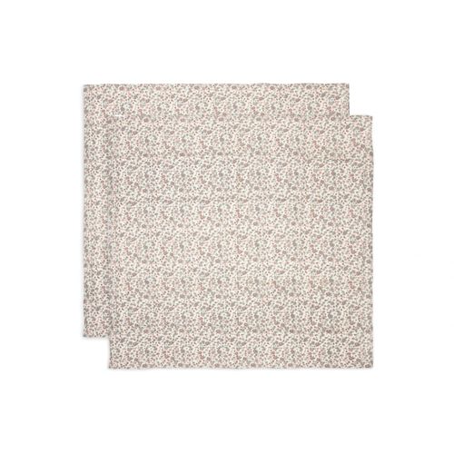Lot De 2 Langes Coton Hydrophile 115x115 Cm Retro Flowers - Jollein