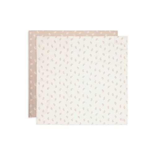 Lot De 2 Langes Coton Hydrophile 115x115 Cm Twig Wild Rose - Jollein