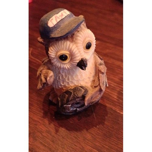Statuette hibou résine