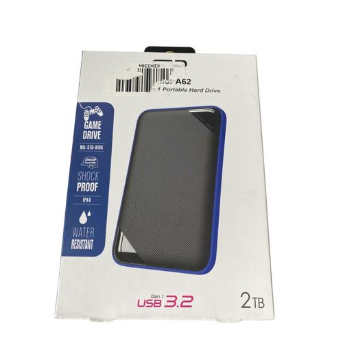 SILICON POWER A62 Game Drive - Disque dur - 2 To - externe (portable) - USB 3.2 Gen 1 - noir, bleu