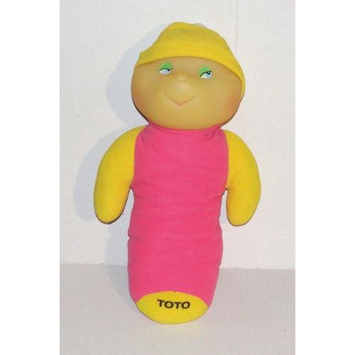 Peluche Toto La Luciole Jaune Rose Ajena Tête Phosphorescente Vintage