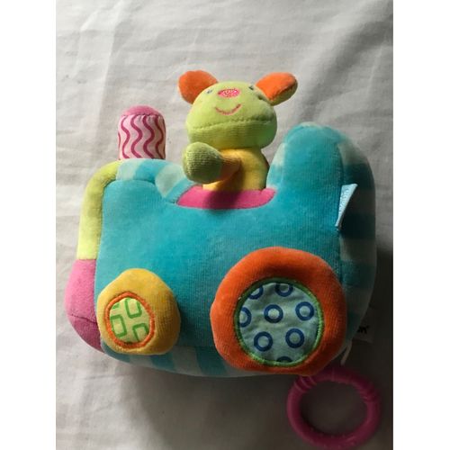 Doudou Peluche Musical Train Bleu Souris Babysun Rose Bleu Vert 