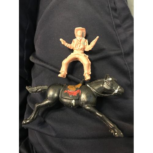 Figurine Cavalier Cow Boy Cowboy - Reamsa - Plastique - Annees 70