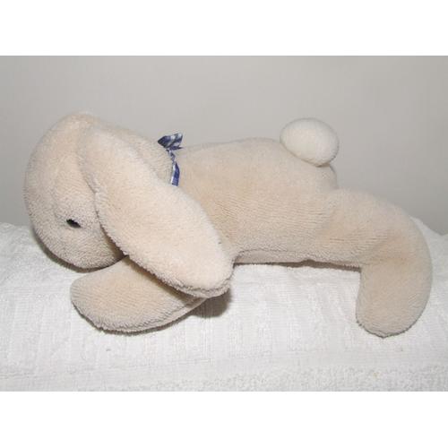 Lapin Noukie S Noukies Allonge Beige Noeud Vichy Bleu