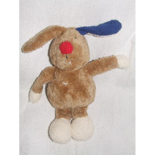 Lapin Chien Sigikid Marron Rouge Bleu