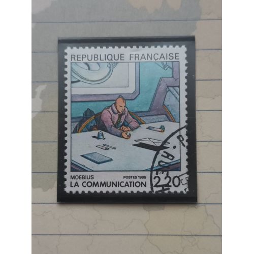 L295 -- Timbre Oblitéré France N ° 2507 -- Année 1988 -- " La Communication : Par Moebius, Lauréat De Bd, Grand Prix Du Festival D'angoulême ".