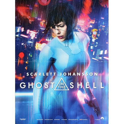 Ghost In The Shell - Affiche Originale De Cinéma - Format 40x60 Cm - Un Film De Rupert Sanders Avec Scarlett Johansson, Pilou Asbæk, Takeshi Kitano, Juliette Binoche - Année 2017 