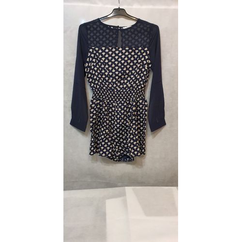 Combi-Short Manches Longues Bleu Femme Mg Monogram Paris Taille L