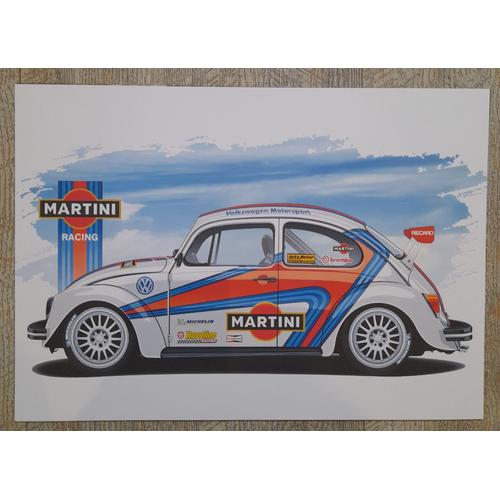Volkswagen Cox Coccinelle - Martini - Affi Che Poster