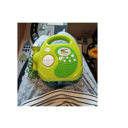 jouet MUSICAL KARAOKE POUR PETIT ENFANT DES 3 ANS RADIO FM LECTEUR USB MICRO VERT  ITSMAGICAL