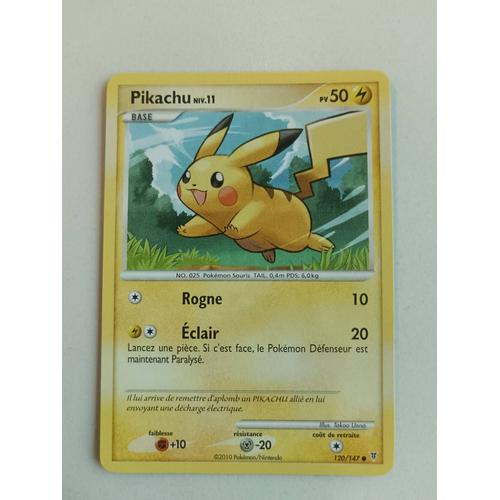 Carte Pokémon - Pikachu - 120/147 Vainqueurs Suprêmes Platine - Fr