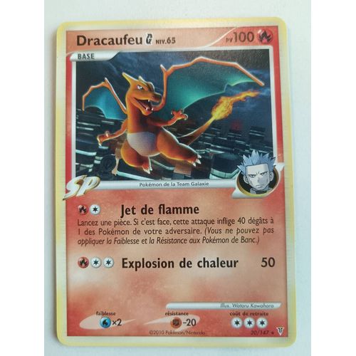 2010 Carte Pokemon Dracaufeu 20/147 Platine Vainqueurs Supremes Pca Psa