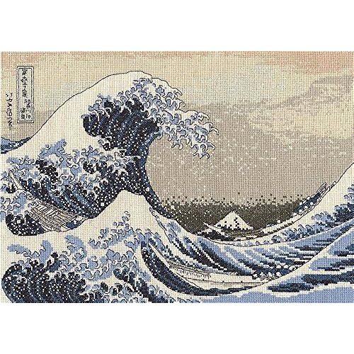 Kit Point De Croix La Grande Vague De Kanagawa Hokusai