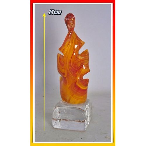 flamme en verre soufflet - 14cm