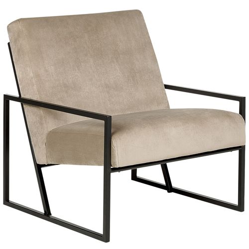 Fauteuil Delary Velours Taupe