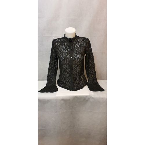 Chemisier Dentelle Noir Transparent Femme Lovie&co Paris Taille L