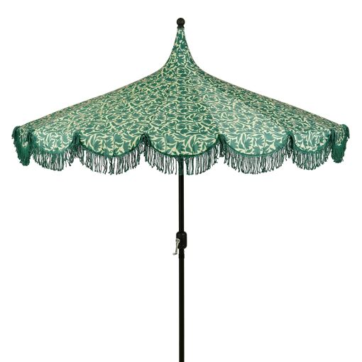 Mica Decorations Kelly Parasol Avec Sac De Transport - Protection Solaire 238 X Ø235 Cm - Parasol Plage Jardin Ou Balcon - Polyester, Acier - Vert Foncé