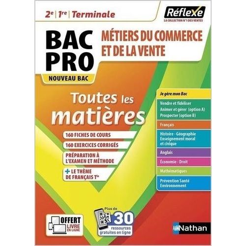 Toutes Les Matières 2nd, 1re, Tle Bac Pro Métiers Du Commerce Et De La Vente