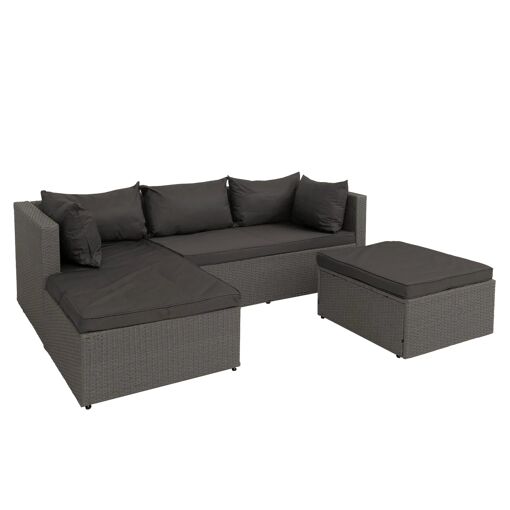 Salon De Jardin Avec 5 Fauteuils De Jardin Modulables Confortables ...