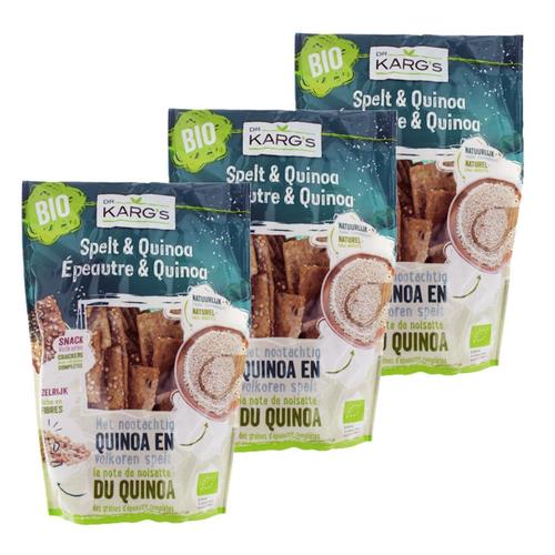 Lot 3x Mini Crackers Épeautre Et Quinoa Bio - Dr Karg's - Sachet 110g