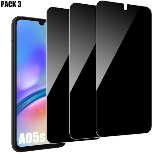 Lot-3 Verre Trempé Anti-Espion Pour Samsung Galaxy A05s - Noir Vitre Protection - E.F.Connection