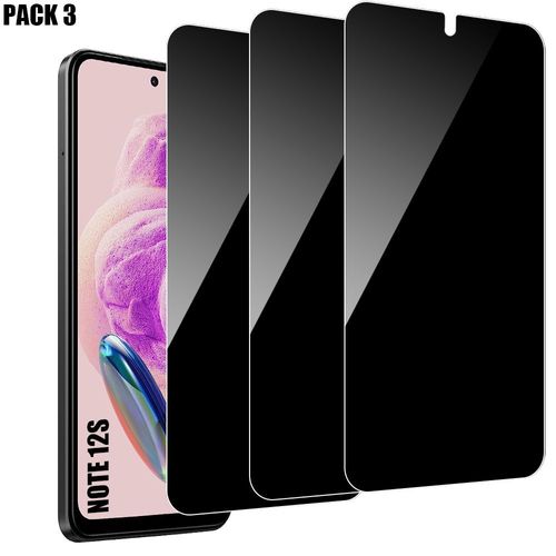 Lot-3 Verre Trempé Anti-Espion Pour Xiaomi Redmi Note 12s - Noir Vitre Protection (Pas Pour Redmi Note 12) - E.F.Connection