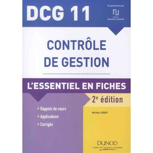 Contrôle De Gestion Dcg 11 - L'essentiel En Fiches