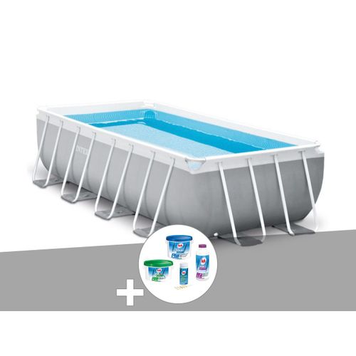 Kit piscine tubulaire Intex Prism Frame rectangulaire 4,88 x 2,44 x 1,07 m + Kit de traitement au chlore
