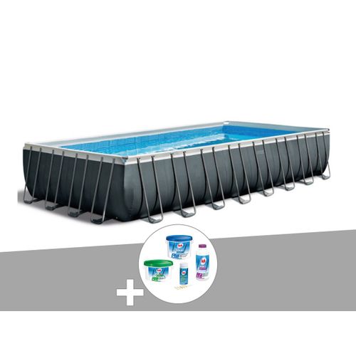 Kit piscine tubulaire Intex Ultra XTR Frame rectangulaire 9,75 x 4,88 x 1,32 m + Kit de traitement au chlore