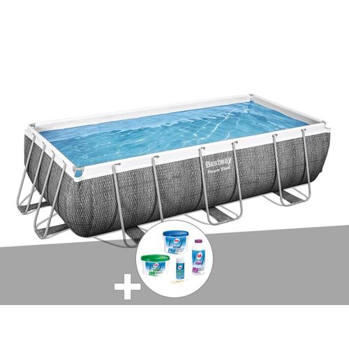Kit piscine tubulaire rectangulaire Bestway Power Steel 4,04 x 2,01 x 1,00 m + Kit de traitement au chlore