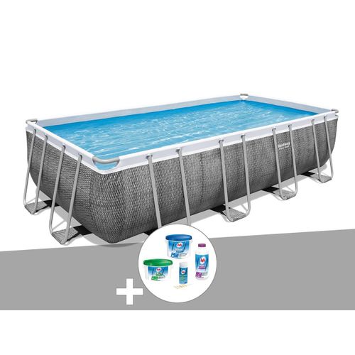 Kit piscine tubulaire rectangulaire Bestway Power Steel 5,49 x 2,74 x 1,22 m + Kit de traitement au chlore