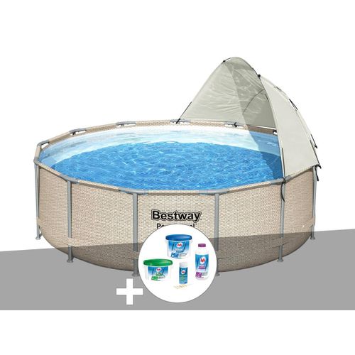 Kit piscine tubulaire ronde Bestway Power Steel 3,96 x 1,07 m + Kit de traitement au chlore