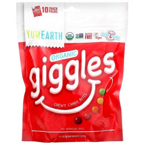 Yumearth Bisous, Bouchées De Bonbons À Mâcher, 10 Sachets D'en-Cas, 14 G Chacun
