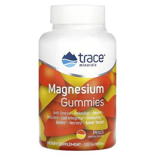 Trace Minerals ® Gommes Au Magnésium, À La Pêche, 120 Gommes