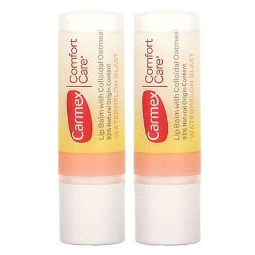 Carmex Comfort Care, Baume À Lèvres À L'avoine Colloïdale, Explosion De Pastèque, 2 Sticks, 4,25 G Chacun 