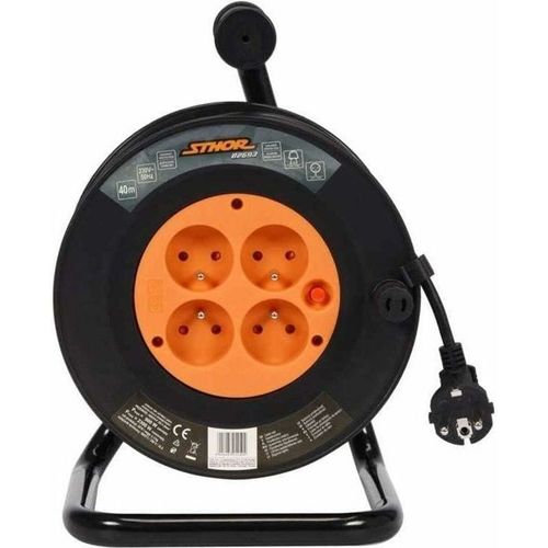 Câble de Rallonge Sthor 82694 50 m Noir Orange