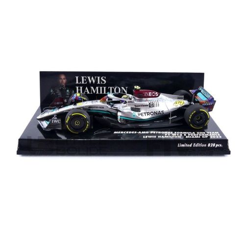 Minichamps 1/43 417220544 Mercedes-Amg W13 E Performance - Gp Miami 2022 (L. Hamilton) Diecast Modelcar-Minichamps