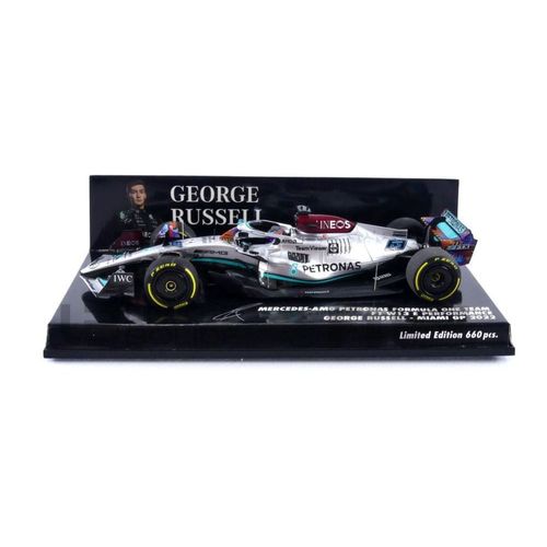 Minichamps 1/43 417220563 Mercedes-Amg W13 E Performance - Gp Miami 2022 (G. Russell) Diecast Modelcar-Minichamps
