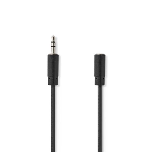 Nedis - Rallonge de câble audio - mini-phone stereo 3.5 mm mâle pour mini-phone stereo 3.5 mm femelle - 10 m - noir - rond